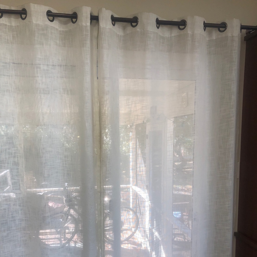 2 Gorgeous rust colored curtain panels.